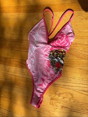 Ed Hardy | Swim | Ed Hardy Y2k Vintage Print Love Kills Monokini